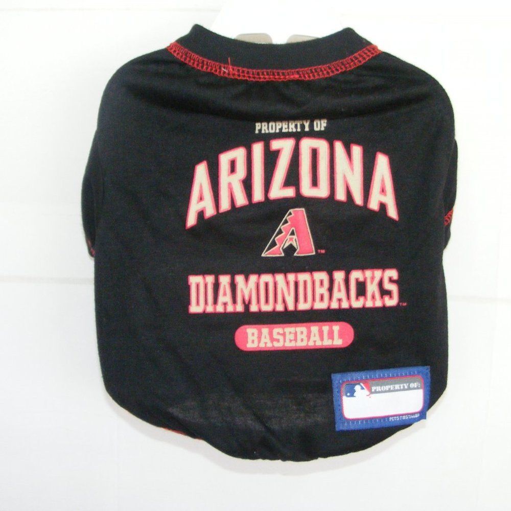 ARIZONA DIAMONDBACK Pet Shirt, S, Black Tee, MLB, PETS FIRST, Baseball - Picture 4 of 9